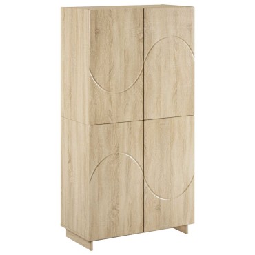 vidaXL Ψηλός μπουφές Sonoma Δρυς 79x41x151cm Επεξεργασμένο Ξύλο 1 τεμ.