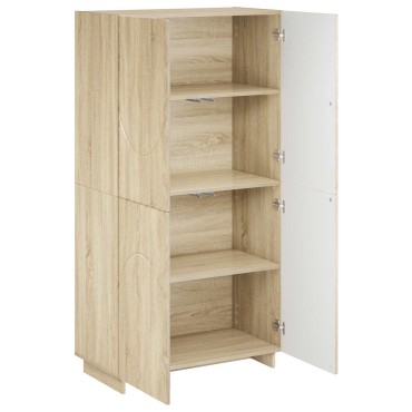 vidaXL Ψηλός μπουφές Sonoma Δρυς 79x41x151cm Επεξεργασμένο Ξύλο 1 τεμ.
