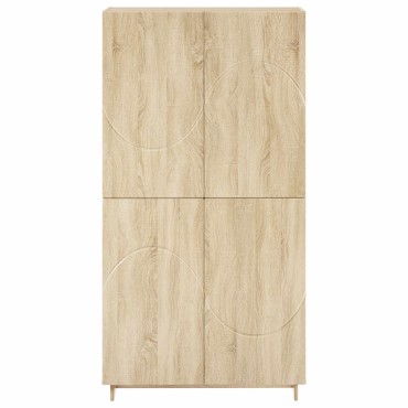 vidaXL Ψηλός μπουφές Sonoma Δρυς 79x41x151cm Επεξεργασμένο Ξύλο 1 τεμ.