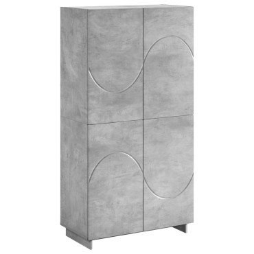 vidaXL Ψηλός μπουφές Γκρι Σκυροδέματος 79x41x151cm 1 τεμ.