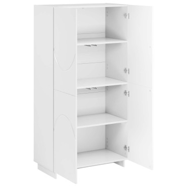 vidaXL Ψηλός μπουφές Γυαλιστερό Λευκό 79x41x151cm 1 τεμ.
