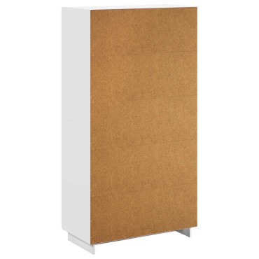 vidaXL Ψηλός μπουφές Γυαλιστερό Λευκό 79x41x151cm 1 τεμ.