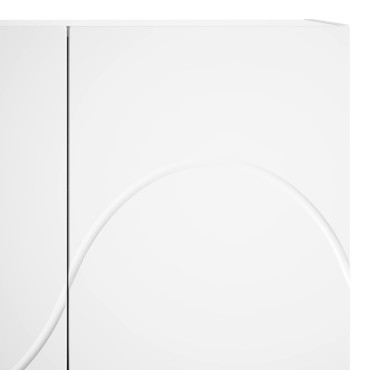 vidaXL Ψηλός μπουφές Γυαλιστερό Λευκό 79x41x151cm 1 τεμ.
