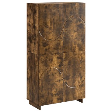 vidaXL Ψηλός μπουφές Καπνισμένο Ξύλο Δρυός 79x41x151cm 1 τεμ.