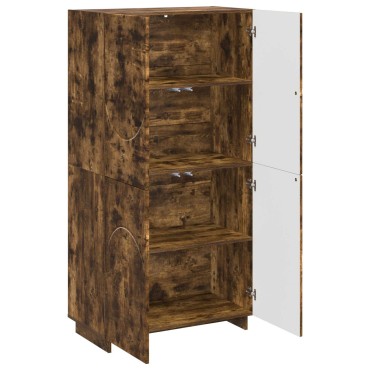 vidaXL Ψηλός μπουφές Καπνισμένο Ξύλο Δρυός 79x41x151cm 1 τεμ.