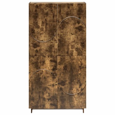 vidaXL Ψηλός μπουφές Καπνισμένο Ξύλο Δρυός 79x41x151cm 1 τεμ.