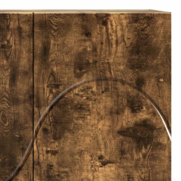 vidaXL Ψηλός μπουφές Καπνισμένο Ξύλο Δρυός 79x41x151cm 1 τεμ.