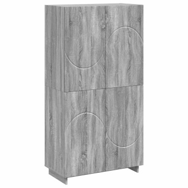 vidaXL Ψηλός μπουφές Γκρι Sonoma 79x41x151cm Επεξεργασμένο Ξύλο 1 τεμ.