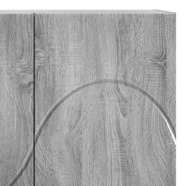 vidaXL Ψηλός μπουφές Γκρι Sonoma 79x41x151cm Επεξεργασμένο Ξύλο 1 τεμ.