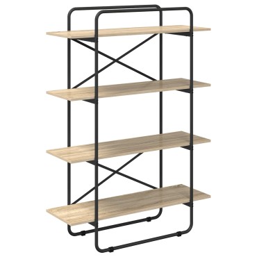 vidaXL Ράφι Βιβλίων 4 επίπεδα 100x35x140cm PB Sonoma Δρυς 1 τεμ.