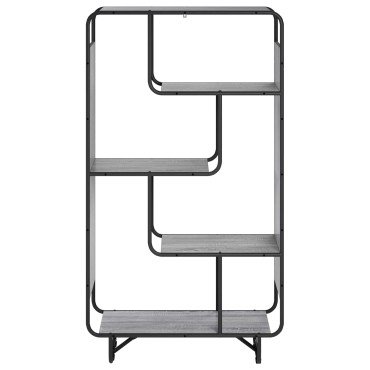 vidaXL Ψηλός μπουφές Γκρι Sonoma 80x37.5x144cm Επεξεργασμένο Ξύλο 1 τεμ.