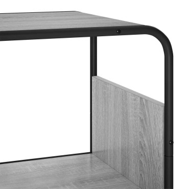 vidaXL Ψηλός μπουφές Γκρι Sonoma 80x37.5x144cm Επεξεργασμένο Ξύλο 1 τεμ.
