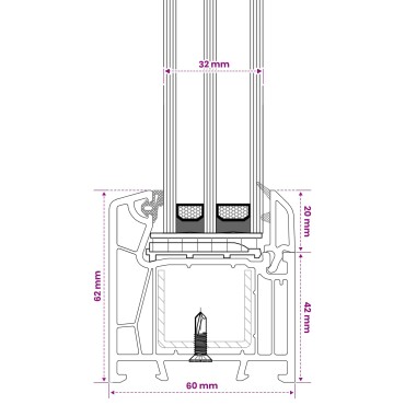 vidaXL Εσωτερικό χρώμα παραθύρου κελάρι λευκό RISOR 30 x 40 cm