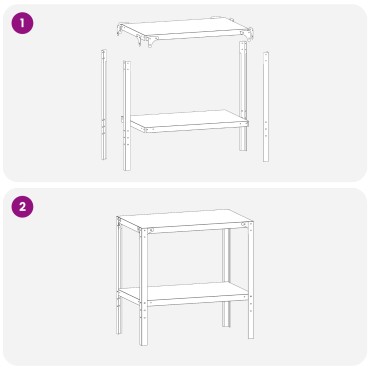 vidaXL Τραπέζι φύτευσης 100 x 50 x 80 εκ Ανοξείδωτο Ατσάλι Ασημί