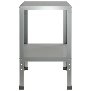 vidaXL Τραπέζι φύτευσης 80 x 50 x 80 cm Γαλβανισμένος Χάλυβας Ασημί