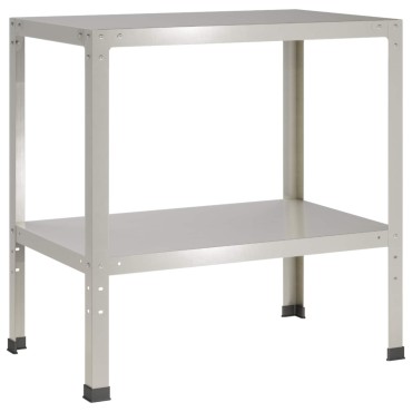 vidaXL Τραπέζι φύτευσης 80 x 50 x 80 cm Ανοξείδωτο Ατσάλι Ασημί