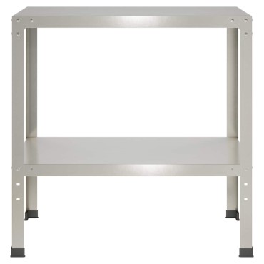 vidaXL Τραπέζι φύτευσης 80 x 50 x 80 cm Ανοξείδωτο Ατσάλι Ασημί