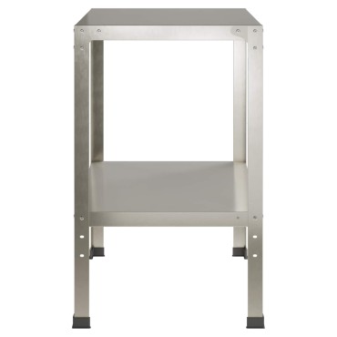 vidaXL Τραπέζι φύτευσης 80 x 50 x 80 cm Ανοξείδωτο Ατσάλι Ασημί