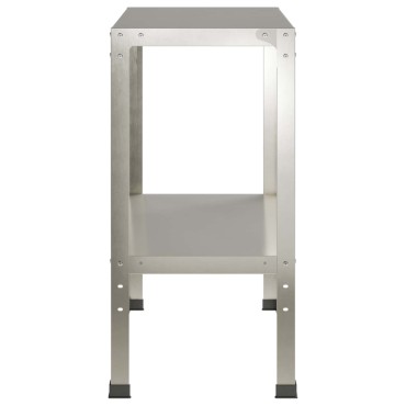 vidaXL Τραπέζι φύτευσης 100 x 40 x 80 cm Ανοξείδωτο Ατσάλι Ασημί
