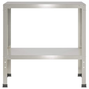 vidaXL Τραπέζι φύτευσης 80 x 40 x 80 cm Ανοξείδωτο Ατσάλι Ασημί