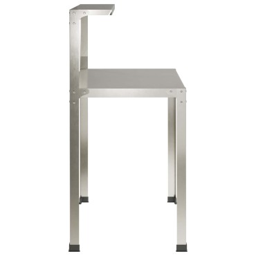 vidaXL Τραπέζι φύτευσης 80 x 50 x 104 cm Ανοξείδωτο Ατσάλι Ασημί