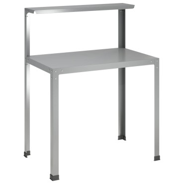 vidaXL Τραπέζι φύτευσης 100 x 50 x 104 cm Γαλβανισμένος Χάλυβας Ασημί