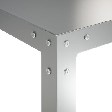 vidaXL Τραπέζι φύτευσης 60 x 50 x 104 cm Γαλβανισμένος Χάλυβας Ασημί