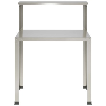 vidaXL Τραπέζι φύτευσης 100 x 50 x 104 cm Ανοξείδωτο Ατσάλι Ασημί