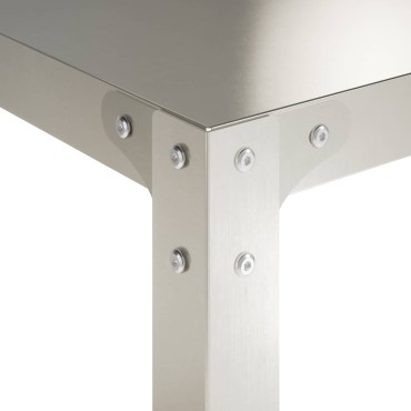 vidaXL Τραπέζι φύτευσης 100 x 50 x 104 cm Ανοξείδωτο Ατσάλι Ασημί