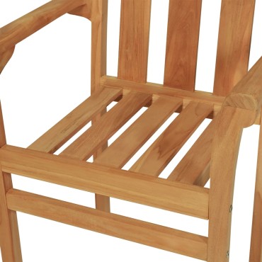 vidaXL Σετ Τραπεζαρίας Κήπου 5 τεμ. από Μασίφ Ξύλο Teak (110-160)x80x75cm