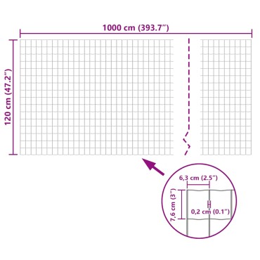 vidaXL Συρματόπλεγμα Σετ Πράσινο 10x1,2 μ. Ατσάλινο