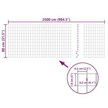 vidaXL Συρματόπλεγμα Σετ Πράσινο 25x0,8 μ. Ατσάλινο