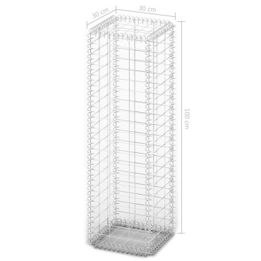 vidaXL Συρματοκιβώτιο 100 x 30 x 30 εκ. Γαλβανισμένο Σύρμα με Καπάκια