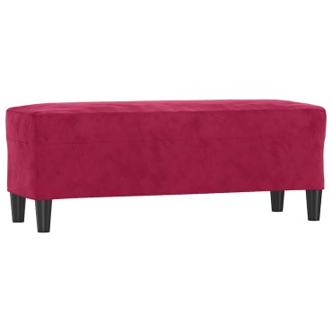 vidaXL Πάγκος μπορντό 100x35x41cm Βελούδινος 1 τεμ.