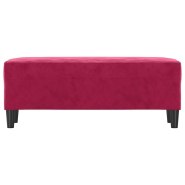 vidaXL Πάγκος μπορντό 100x35x41cm Βελούδινος 1 τεμ.