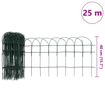 vidaXL Μπορντούρα Κήπου 25x0,4 μ. Σίδηρος με Ηλεκτρ/τική Βαφή Πούδρας