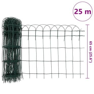 vidaXL Μπορντούρα Κήπου 25x0,65 μ. Σίδηρος με Ηλεκτρ/τική Βαφή Πούδρας