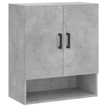 vidaXL Ντουλάπι Τοίχου Γκρι Σκυρ. 60x31x70cm Επεξεργασμένο Ξύλο 1 τεμ.