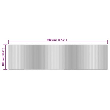 vidaXL Χαλί Ορθογώνιο Καφέ 100x400cm Μπαμπού