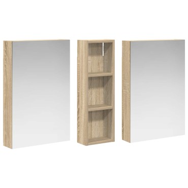 vidaXL Σετ Ντουλαπιών Μπάνιου 3 τεμ. 100x10,5x60,5 εκ