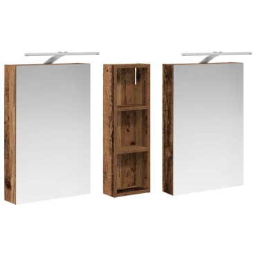 vidaXL Σετ Ντουλαπιών Μπάνιου 3 τεμ. 100x10,5x60,5 εκ