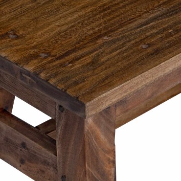 vidaXL Σκαμνί Φυσικό 30x20x20cm Ξύλο Μαόνι