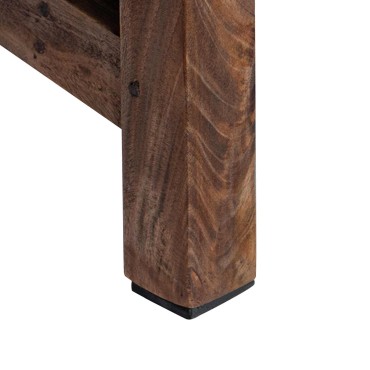 vidaXL Σκαμνί Φυσικό 30x20x20cm Ξύλο Μαόνι