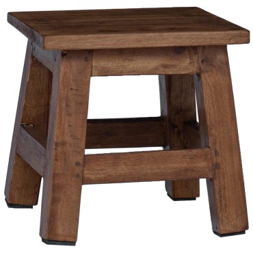 vidaXL Σκαμνί Φυσικό 26x26x26cm Ξύλο Μαόνι