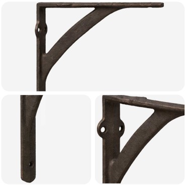 vidaXL Ράφια στήριξης τοίχου 2 τεμ. Αρχαίο Καφέ 14.5x14.5x3.5cm