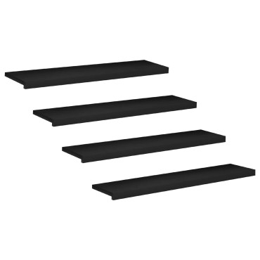 vidaXL Σκαλοπάτια 4 τεμ. 120 x 25 x 2 cm Μαύρο Στερεό ξύλο οξιάς