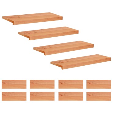 vidaXL Σκαλοπάτια 12 τεμ. 70 x 30 x 2 cm Βερνίκι Στερεό ξύλο οξιάς