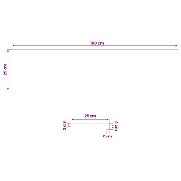 vidaXL Σκαλοπάτια 8 τεμ. 100 x 25 x 2 cm Σκούρο Καφέ Στερεό ξύλο οξιάς