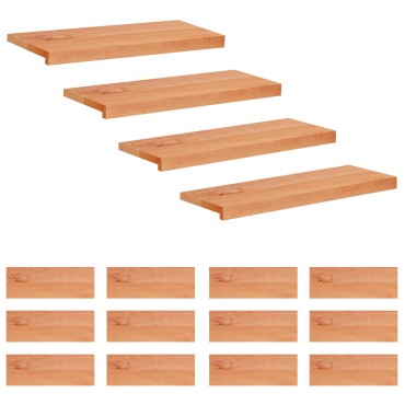 vidaXL Σκαλοπάτια 16 τεμ. 70 x 30 x 2 cm Βερνίκι Στερεό ξύλο οξιάς