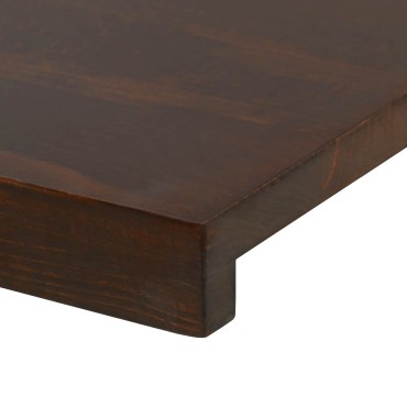 vidaXL Παράθυρα 2 τμχ. Σκούρο Καφέ 90 x 25 x 2 cm Στερεό ξύλο οξιάς